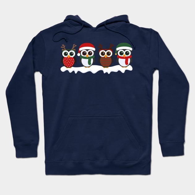 Christmas Penguins Hoodie by everinseason